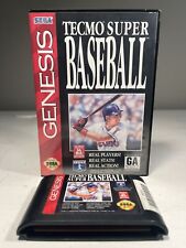 Tecmo Super Baseball (Sega Genesis, 1994) Complete in Box - Box And Cartridge