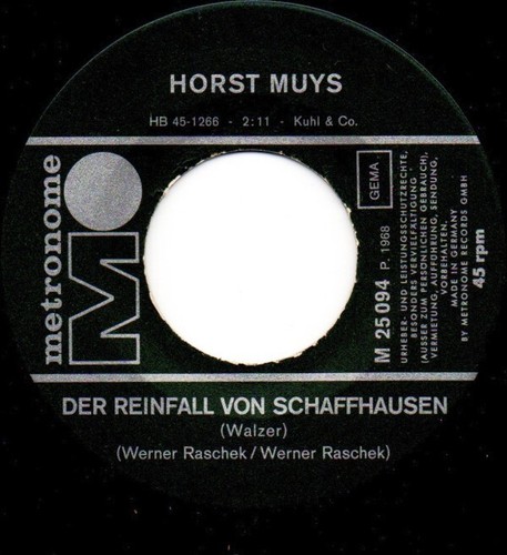 Horst Muys Der Reinfall Von Schaffhausen / 7" Single Vinyl Schallplatte 69824 - 第 2/3 張圖片