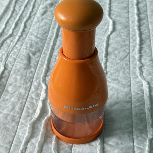 KitchenAid Hand-Held Manual Food Chopper With Stainless Steel Blades Orange