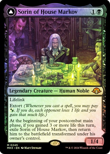 MTG FOIL Sorin of House Markov Sorin Ravenous Neonate - Modern Horizons 3 #245 - Imagen 1 de 2