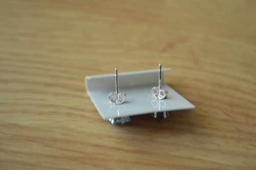 1.81ct Blue Zircon Solitaire Earrings Fine Sterling Silver  6.5x5mm VVS ~ Nice - Picture 4 of 8