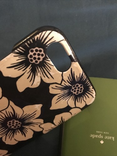 COQUE DURE KATE SPADE TÉLÉPHONE 6, 7, 8, SE ÉTUI NOIR BLANC FLORAL - Photo 5 sur 8