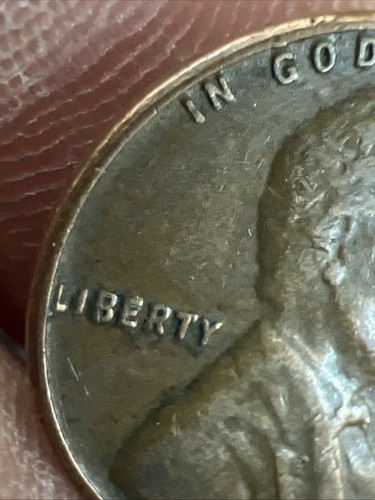 Lincoln wheat 1956 D penny ERROR “L” in liberty on rim! No Mint Mark - Picture 7 of 8