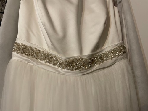 wedding dress aline ivory satin - Picture 9 of 9
