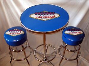 Welcome-To-Las-Vegas-Neon-Sign-Bar-Stools-amp-Pub-Table