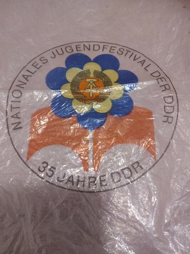 BOLSA DE PLÁSTICO ANTIGUA - FESTIVAL NACIONAL DE LA JUVENTUD DE LA RDA - 35 AÑOS RDA - Imagen 2 de 2
