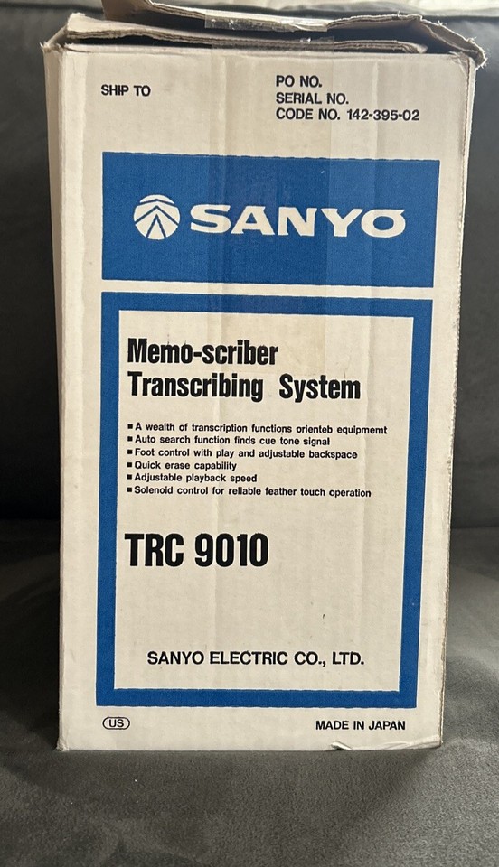 vintage Sanyo TRC9010 Memoscriber Transcribing System eBay