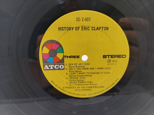 🎸 Eric Clapton – History of Eric Clapton LP Record (1972) 🎶 EX/cVG+ 1st Press. - Picture 8 of 12