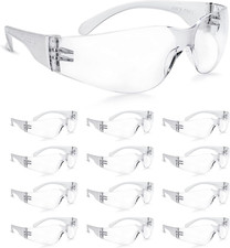 Clear Safety Glasses Bulk of 24, Protective Eyewear for Men Women, ANSI Z87.1...