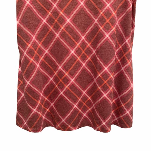 Isaac Mizrahi Plaid Mock Turtleneck Short Sleeve Pink Small T-Shirt Top 81893 - Picture 3 of 12