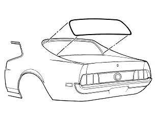 Rear Window Back Glass Weatherstrip Gasket – Fits 1971-1973 Cougar – Molded OE-Style