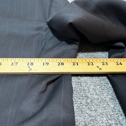 Burberry London Suit Mens 42 Long Grey Pinstriped Wool Pleated Pants Made In USA - Picture 8 of 23