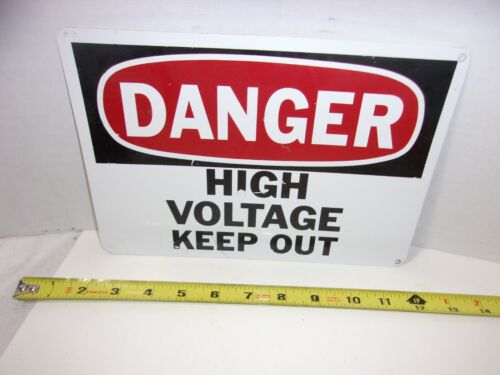 DANGER HIGH VOLTAGE KEEP OUT Industrial Metal Sign Man Cave Decor - Picture 3 of 4