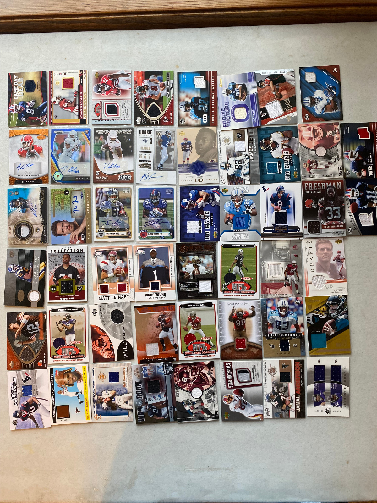 Topp Pacific Upper Deck Football Game Used Jersey Prime Patch Rookie Card Lot 50