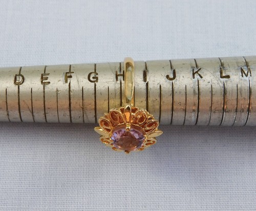 1971 SLADE & KEMPTON RING 9 KT GELBGOLD AMETHYST FLEUR-DE-LIS 3,5 g GRÖSSE H 1/2 - Bild 12 von 13