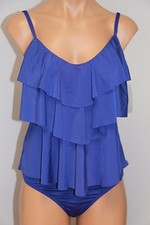 NWT Kenneth Cole Swimsuit Tankini 2pc Set Sz XL Ruffles OCN