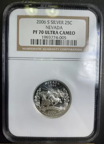 NGC PR70 2006-S Nevada Quarter 25c PERFECT PF70UC Blast White UC SILVER c12