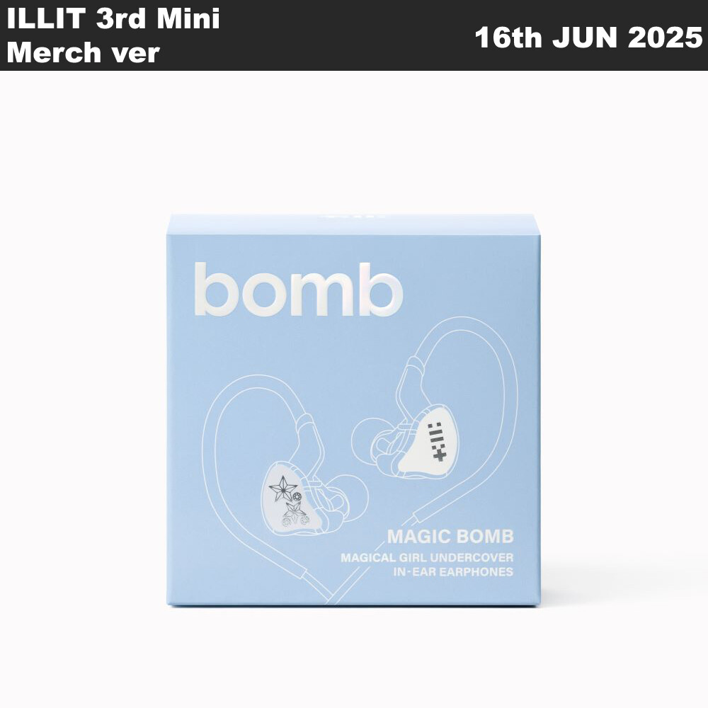 ILLIT 3rd Mini アルバム MERCH ver. イヤホン ILLIT bomb 3rd Mini Album Merch ver IN-EAR EARPHONES+MINI CD