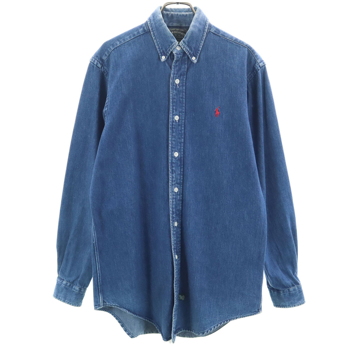 90s ヴィンテージ POLO COUNTORYラルフローレン デニムシャツ L POLO COUNTRY RALPH LAUREN 80s 90s Old USA made Long sleeve