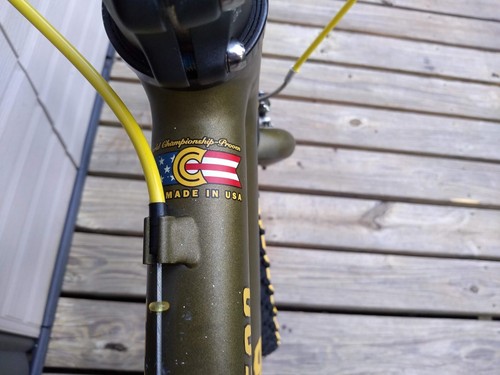 Vintage Handmade in USA Cannondale F500 Mountain Bike - Military Green/Yellow - Picture 7 of 9