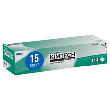 Kimtech 34256CT Kimwipes Delicate Task Wipers, 1-Ply, 14 7/10 x 16 3/5, 140 p...