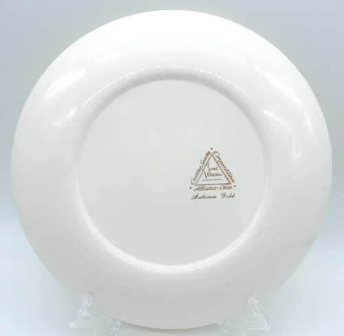 Century Service Autumn Gold Semi Vitreous Wheat Pattern Dinner Plates (Set of 2) - Picture 8 of 9