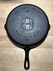 Griswold Cast Iron Skillet No 9 Erie PA USA 710F Large Block Logo Restored