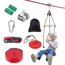 Zipline Kit for Kids and Adult, 65 ft Zip Line Kits Up to 500 lb, Backyard Outdo