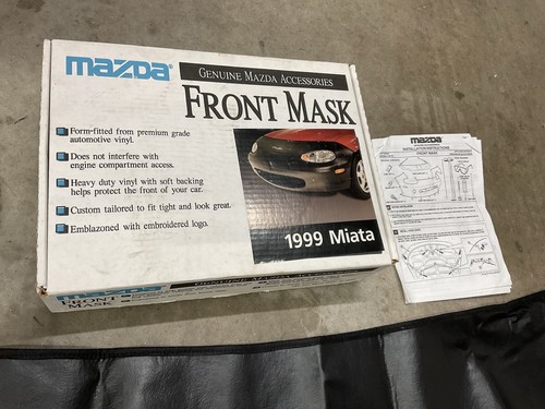 99-00 Mazda Miata OEM Front Nose Mask Bra Bug Protector Black NB 10AE NB1 - Picture 3 of 5