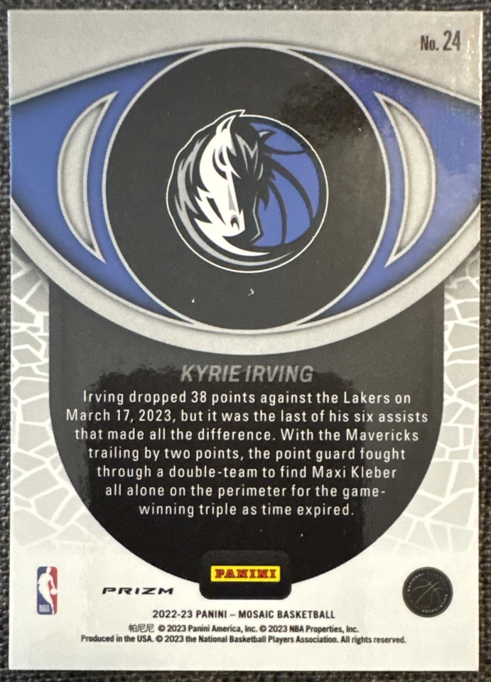 2022-23 Panini Mosaic - Overdrive Mosiac Prizm Kyrie Irving #24....NM+ - Image 2 of 2