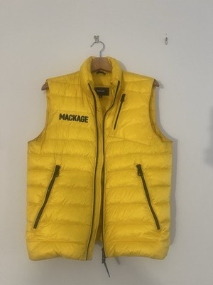 Mackage  Hardy  Men s Down Vest Size 36 (Small) In Bright Lemon Color. 