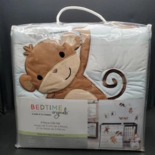 Lambs & Ivy Baby 3-Piece Baby Crib Bedding Set Tickles Monkey Jungle NEW