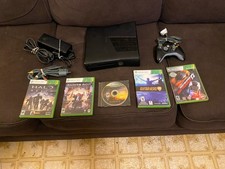 Xbox 360 S Console W/All Cords, Controller & 5 Games (WORKS GREAT)
