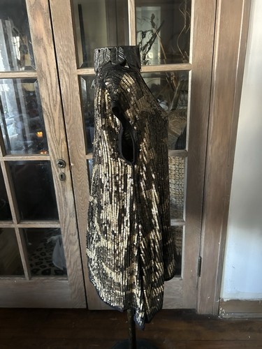 Camisa Zara Colección Lentejuelas Mujer Talla M NEGRO DORADO NUEVO CON ETIQUETAS Asimétrica Bling!!�� - Imagen 3 de 12