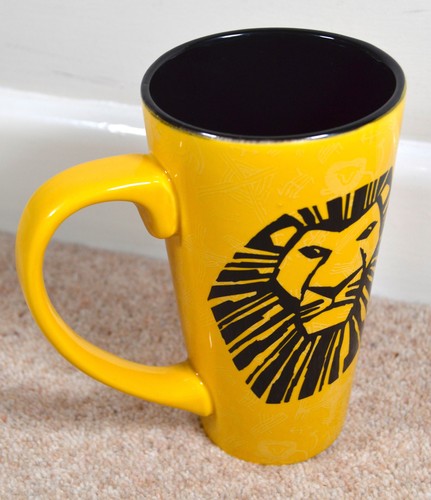 Disney Store Lion King Musical Broadway Yellow Black Tall Ceramic Drink Mug Cup - Picture 14 of 24