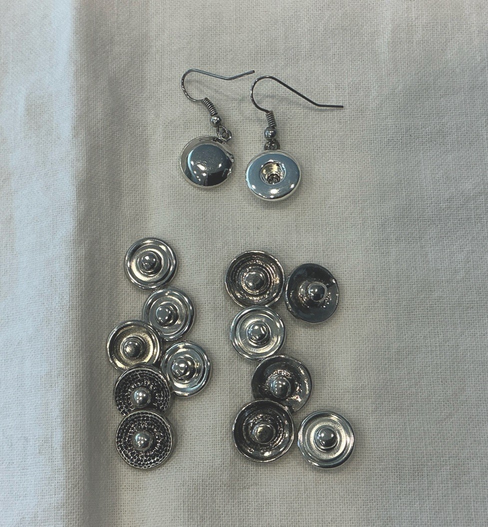 Snap Charms Interchangeable Earrings 1.25” Dangle… - image 5