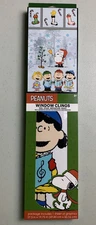 PEANUTS Christmas Window Cling Charlie Brown Snoopy Peel & Stick 27.5”x 19.75”