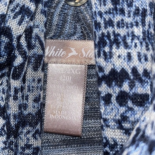 White Stag Women's Size 2X Open Front Cardigan with Camisole/Scarf Navy (J380) - Picture 3 of 7
