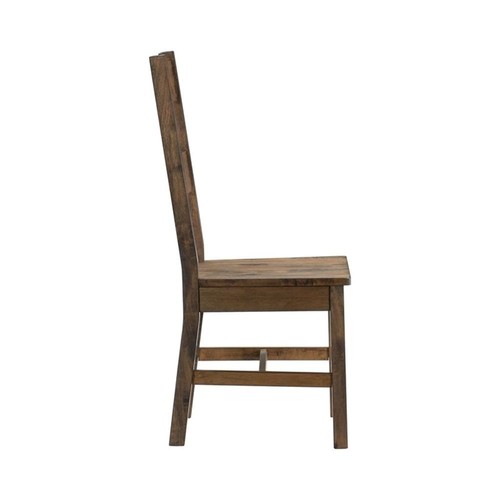 Lexicon Solid Wood Dining Room Side Chair in Burnished Brown (Set of 2) - Picture 5 of 8