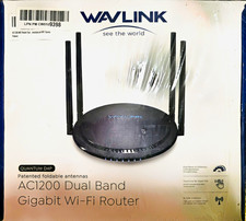 Wavlink AC1200 Dual-Band Gigabit 4-Port WiFi Router USB 3.0 Black D4P