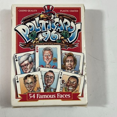 Politicards 96 Playing Cards 54 Famous Faces 1996 Peter Green Action Publishing