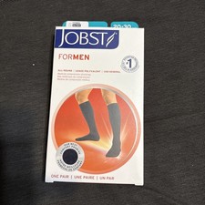 JOBST For Men Knee High Compression Socks 20-30 mmHg Medium Navy