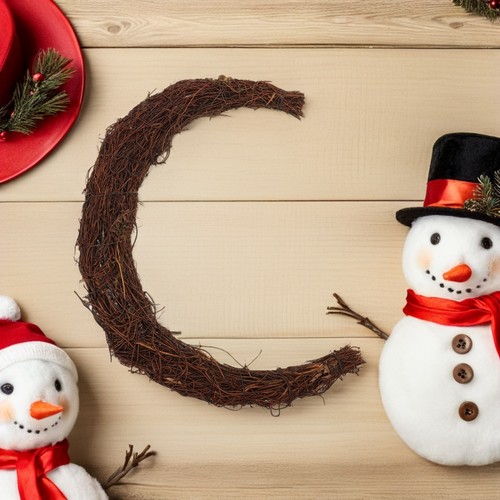  Forma de corona: corona de ratán en forma de luna de 35 cm para decoraciones hágalo usted mismo - marco de ratán - Imagen 9 de 12