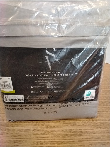 Vera Wang 600 Thread Count King Sheet Set - Picture 4 of 5