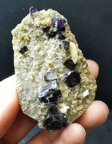 51g Natural Clear Purple Phantom Fluorite Quartz Specimen Yindu - Picture 14 of 24