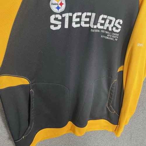 NFL Pittsburgh Steelers Sweatshirt Hoodie Herren Gr. 2XL gelb schwarz Reebok - Bild 6 von 10