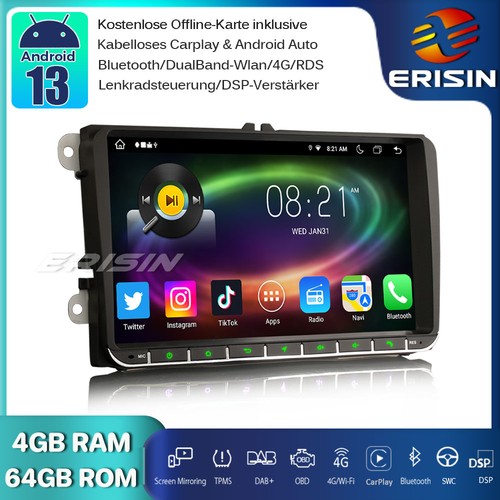 9" 8-Kern Android 13 DAB+Autoradio GPS für VW Passat Polo Golf 5/6 Tiguan Sharan - Bild 19 von 19