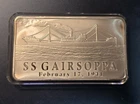SS Gairsoppa Shipwreck Silver 10 Troy Oz .999 Silver Bar with Serial #, Capsule