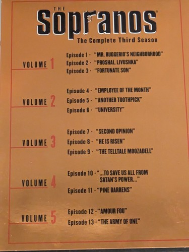 The Sopranos Complete Third Season (VHS, 2002) Box Set - Picture 11 of 11