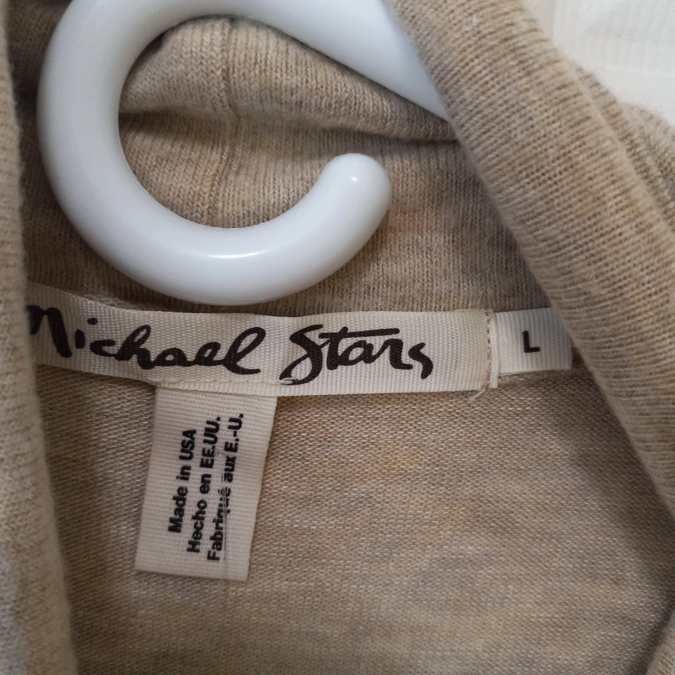 ¡NUEVO CON ETIQUETAS! Poncho Top MICHAEL STARS Anthropologie Mujer Beige Mezcla Poliéster L Foto 2 de 4